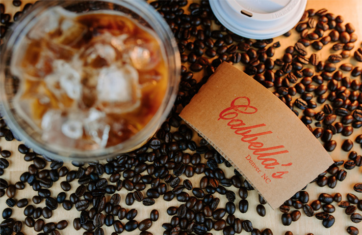 Coffee and cabbella's cup sleve